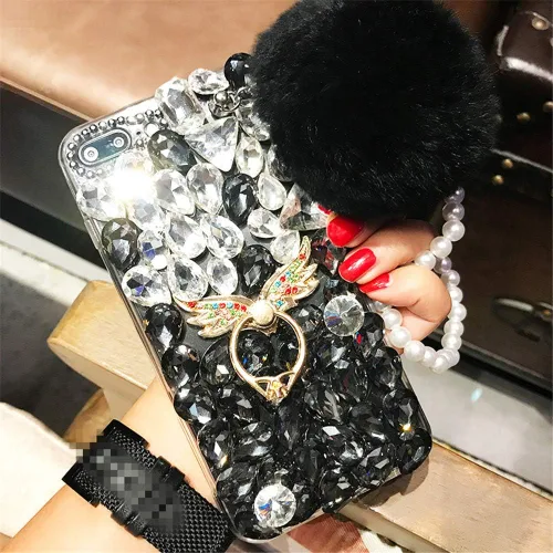 Vista 10 de Funda para Moto Z2, 3D hecha a mano de lujo con piedras brillantes brillantes de cristal y diamantes de imitación para Motorola Moto Z2 blanco
