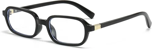 Vista 12 de LJCZKA Lentes rectangulares con bloqueo de luz azul para mujeres y hombres, lentes retro con marco cuadrado pequeño antifatiga ocular