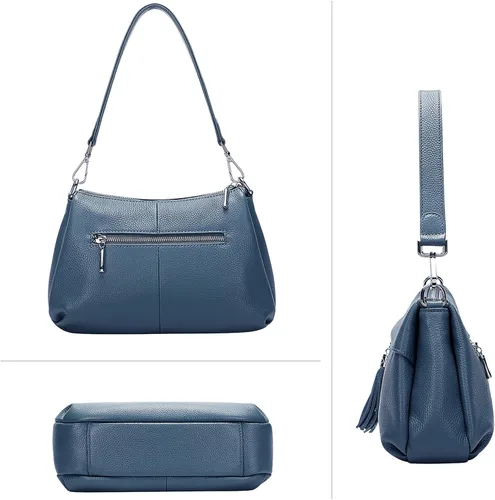 Vista 4 de Over Earth Bolsos de cuero para mujer, bolso de hombro pequeño Hobo para mujer