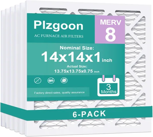 Vista 15 de Filtros de Aire 10x10x1 MERV 8 MPR 600 Paquete de 4 Filtros Plisados para Hogar HVAC AC Calefacción Filtros de Aire Acondicionado para Casa Oficina