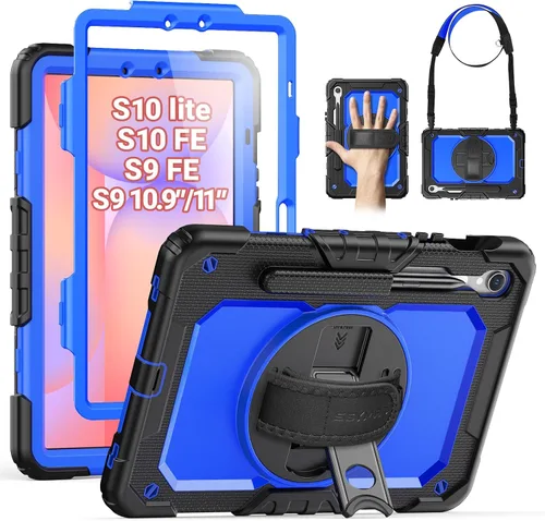 Vista 18 de SEYMAC Funda protectora resistente a prueba de golpes para Samsung Galaxy Tab A9 de 8.7 pulgadas 2023 (SM-X110/X115/X117), resistente a prueba