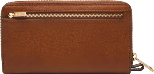Vista 3 de Fossil Women's Liza Leather Wallet Zip Around Clutch with Wristlet Strap, Black (Model SL7878G001)