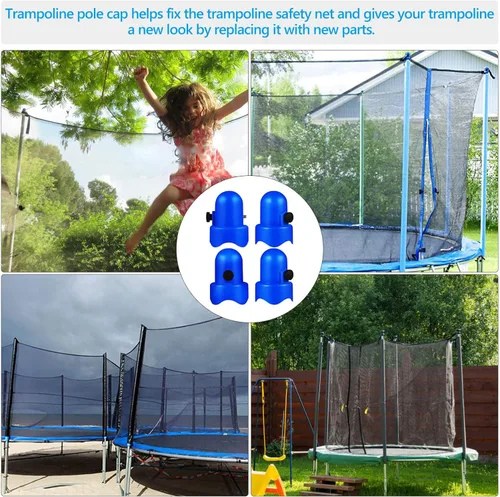 Vista 7 de BESPORTBLE Tapas de poste de trampolín, tapas de poste de recinto para poste de 1.5 pulgadas, tapa dura de repuesto para trampolín al aire libre
