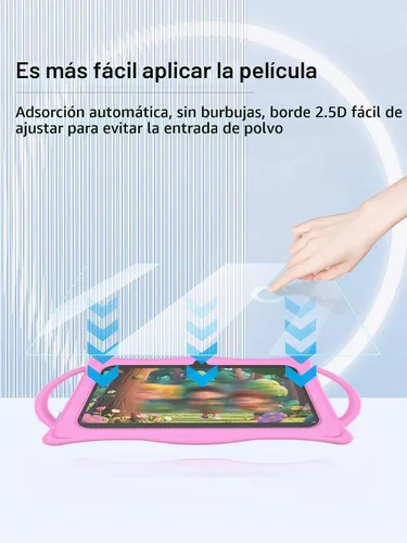 Vista 6 de Protector de pantalla para tablet BYANDBY Q8K Android 14 de 7 pulgadas, antiarañazos, dureza 9H, sensible al tacto, bordes redondeados 2.5D, sin