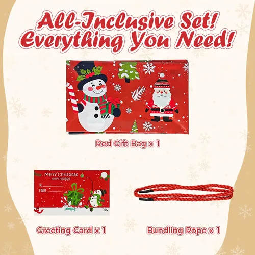 Vista 3 de M-sorflly Bolsas de regalo de Navidad extra grandes para regalos, 1 unidad de 36×60 pulgadas, bolsa de regalo gigante de Navidad para regalos