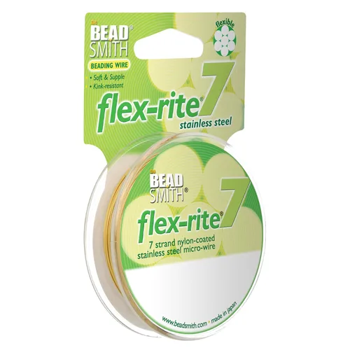 Vista 42 de The Beadsmith Flex-Rite - Alambre de acero inoxidable recubierto de nailon Transparente: 30 pies