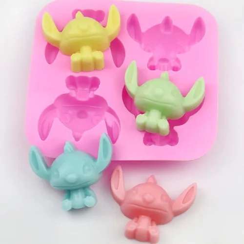 Vista 8 de INKU - Molde de silicona de 4 cavidades para bricolaje, moldes de fondant, dulces, chocolate, bandeja para tartas, chocolates 3D, dulces duros