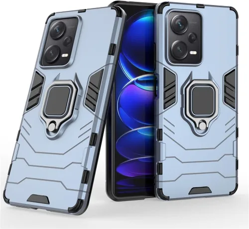 Vista 8 de Compatible con funda Xiaomi Mi Redmi Note 12 Pro Plus 5G, soporte de anillo de metal a prueba de golpes