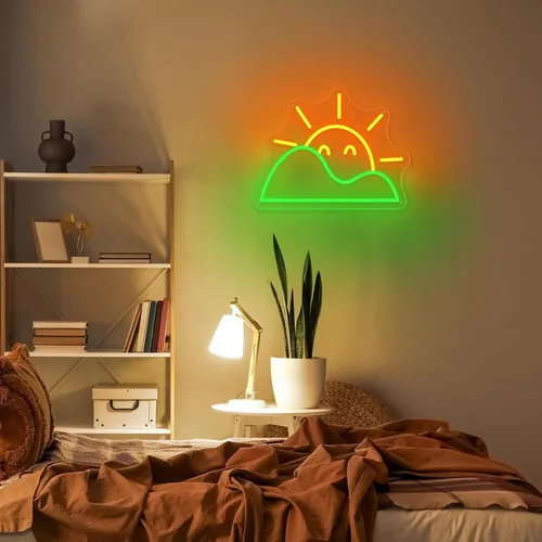 Vista 20 de Letrero de neón de baloncesto, 9.84 x 9.84 pulgadas, luz de neón LED de baloncesto, alimentado por USB con interruptor regulable, letrero LED