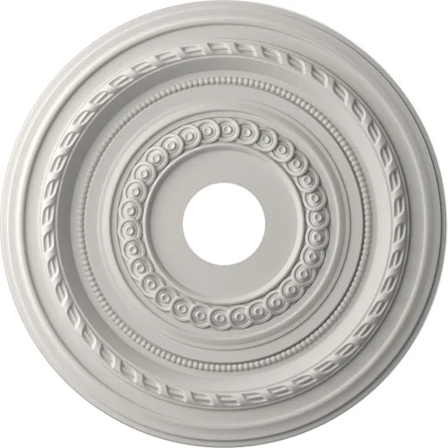 Vista 34 de Ekena Millwork CMP10CO Cole Medallón de techo de PVC termoformado (se adapta a toldos de hasta 4 1/4"), 10 "OD x 3 1/2" ID x 3/4" P