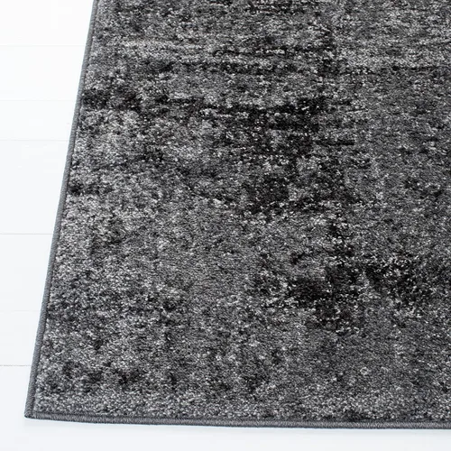 Vista 4 de Safavieh Adirondack Collection Tapete de pasillo de 2 pies 6 pulgadas x 6 pies, color negro y marfil, diseño abstracto moderno, ideal para zonas