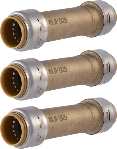 Vista 12 de SharkBite Acoplamiento deslizante de 1/2 pulgada, Empuje para conectar accesorios de plomería de latón, Tubo PEX, cobre, CPVC, PE-RT, HDPE, U3008LFA