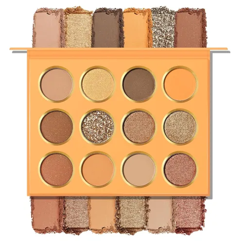 Vista 14 de KYDA Paleta de sombra de ojos Netural Nude de 5 colores con pincel, sombra de ojos marrón mate, paleta de ojos mate, regalo de maquillaje de ojos