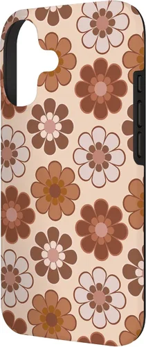 Vista 2 de 70s Retro Floral Pattern in Brown, Tan and Camel Case for iPhone 17