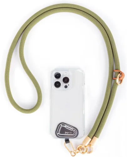 Vista 19 de Cordón para teléfono celular ×1, Pestaña de sujeción ×2, Correa de teléfono ajustable universal, Cruzada, Cordón para el cuello, Correa de cuerda