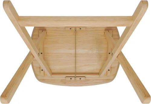Vista 7 de eHemco Mesa plegable de madera dura de gran tamaño para la cena, comer, 25.5 pulgadas, natural