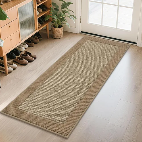 Vista 19 de BEQHAUSE Tapete para puerta interior de 20 x 32 pulgadas, tapete antideslizante para entrada, lavable, resistente a la suciedad, tapete
