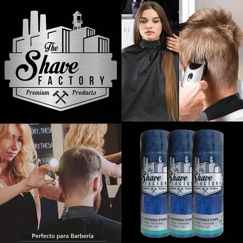 Vista 6 de The Shave Factory Banda para el cuello, banda desechable para el cuello de peluquero (2 rollos, negro)