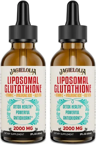Vista 8 de Jagielolia Líquido de glutatión liposomal de 2000 MG, fabricado en los Estados Unidos, suplemento de glutatión reducido, absorción mejorada, sin