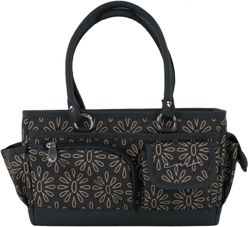 Vista 10 de Everything Mary Junior Deluxe Store & Tote Organizer - Bolso negro para manualidades con asas, organizador de almacenamiento plegable para álbumes