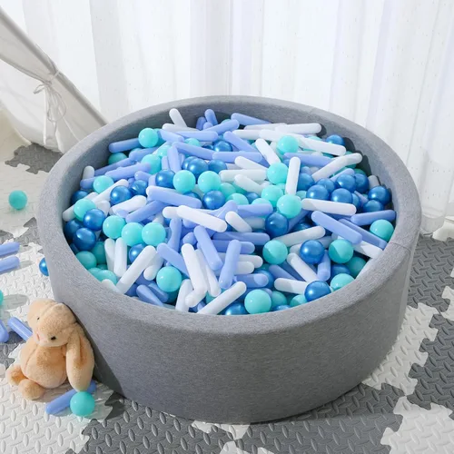 Vista 6 de Bolas para piscina de bolas STARBOLO para niños - Paquete de 150, 200, 500 bolas de piscina de bolas coloridas a prueba de aplastamiento de plástico