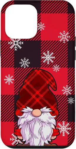 Vista 16 de Christmas Phone Case Red Buffalo Plaid Gnomes Snowflake Case for iPhone 17