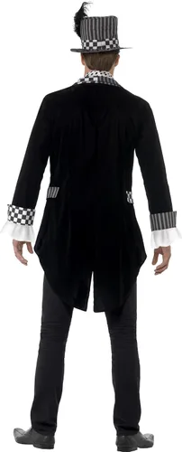 Vista 3 de Smiffys - 44393 - Disfraz de sombrerero oscuro de lujo - Talla XL - 46 / 48 pulgadas, Negro