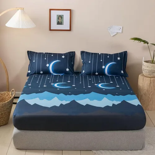 Vista 21 de Juego de sábanas bajeras con estampado de mármol, tamaño individual, elegante, de lujo, color negro, para niños, adolescentes, adultos, decoración
