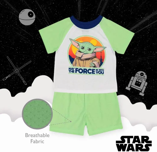 Vista 5 de STAR WARS Boys' 3-Piece Loose-fit Pajamas Set