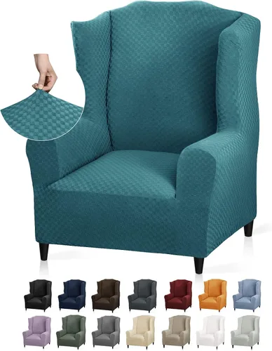 Vista 28 de YEMYHOM Funda elástica para silla con respaldo de 1 pieza con diseño jacquard más reciente, funda para silla con respaldo antideslizante, protector