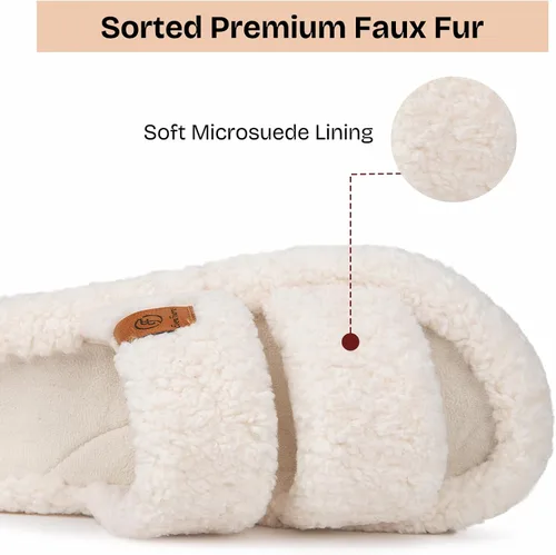 Vista 4 de EverFoams - Pantuflas de punta abierta para mujer, suaves y cómodas, de espuma viscoelástica, para interiores