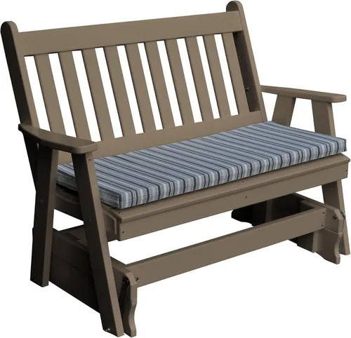 Vista 8 de Furniture Barn USA Planeador inglés tradicional polivinílico de 4 pies, azul Aruba Azul (Aruba Blue)