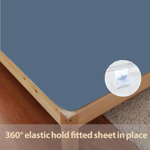 Vista 50 de Crown Collection Premium Quality 600-Thread-Count 100% Egyptian Cotton 8 Piece Fitted Sheets 12" Deep Pocket with 16 Pcs Pillowshams (20"X30"), Twin