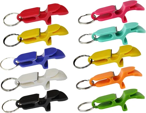 Vista 6 de Llavero abridor de botellas de cerveza con escopeta de cerveza, paquete de 2, color negro, herramienta de disparo de cerveza, ideal para fiestas
