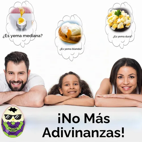 Vista 2 de Lasubst Temporizador de huevos que cambia de color para hervir huevos, morado y verde Púrpura & Verde