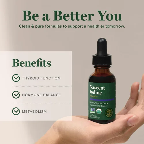 Vista 4 de Suplemento Global HealinD detoxadine Nascent Iodine, 1 onza líquida.