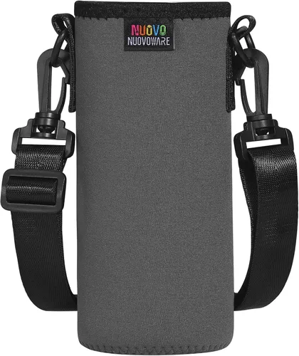 Vista 53 de Nuovoware Soporte para botella de agua con correa, 20-40 oz, negro carbón Negro (Charcoal Black)