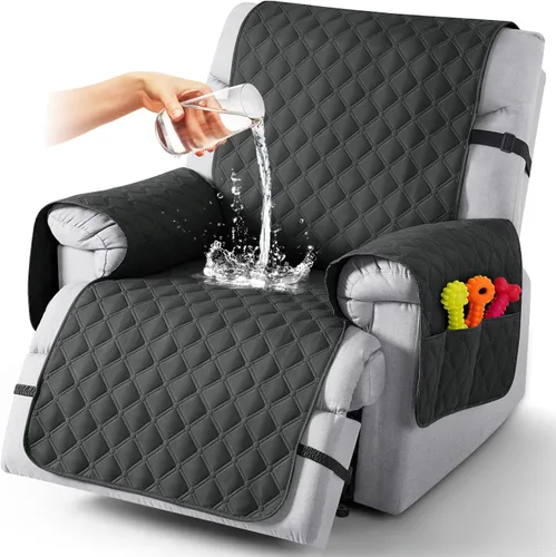 Vista 37 de TAOCOCO Fundas reclinables 100% impermeables, con correas para las piernas, funda de sofá reclinable reversible para silla reclinable, protector