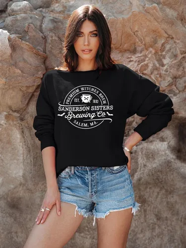 Vista 5 de MAXIMGR Sudadera de Halloween para mujer, sudaderas de las hermanas Sanderson, sudadera de otoño Hocus Pocus, sudadera divertida con gráficos
