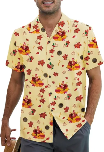 Vista 89 de Camisa hawaiana para hombre, con estampado floral, cómoda, con botones, casual, manga corta, ropa de playa para hombre