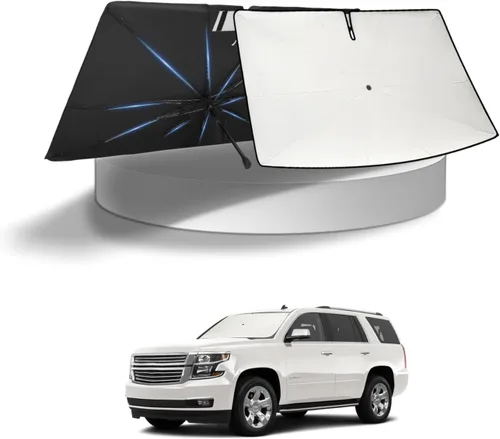 Vista 268 de KUST - Parasol plegable para parabrisas para BMW X1 E84, accesorios 2011 2012 2013 2014 2015, protector de visera de sol ajustable que bloquea