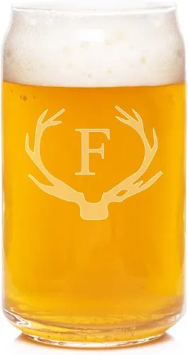 Vista 8 de Abby Smith Antler - Copa de cristal con grabado inicial
