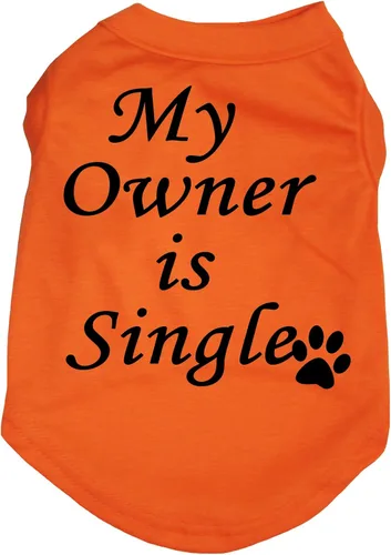 Vista 11 de Petitebella My Owner is Single Puppy - Camisa para perro (negro/morado, XS)