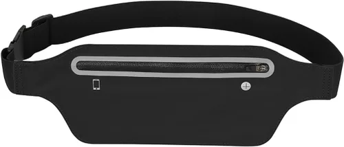 Vista 9 de Riñoneras para mujer, riñonera impermeable para hombres, cinturón ajustable para correr, cinturón de bolsillo delgado y expandible, soporte
