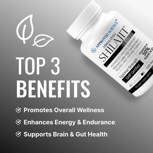 Vista 3 de Approved Science Himalayan Shilajit - 1000 mg porción, 50% ácido fúlvico - extracto 30:1 - Suplemento Shilajit de alta potencia - Probado por