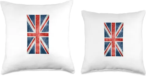 Vista 3 de BritishMerch Almohada vertical con bandera británica, 16 x 16 pulgadas, multicolor