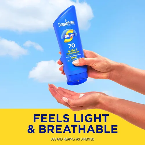 Vista 7 de Coppertone Sport Sunscreen Lotion, protector solar SPF 70 de amplio espectro, paquete múltiple, 7 onzas líquidas, paquete de 2