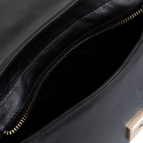 Vista 5 de VELEZ Bolsos de cuero de grano completo para mujer, bolso bandolera de diseñador 01 Negro