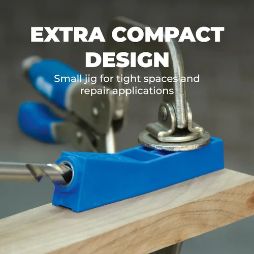 Vista 8 de Kreg MKJKIT Mini Jig Kit – Plantilla simple y compacta para orificios de bolsillo Kreg – Crea uniones fuertes sin pegamento – para espacios