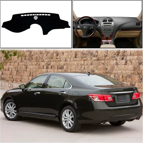 Vista 6 de Funda para salpicadero interior compatible con Lexus ES240 ES350 Sedan 2007-2012, protector de alfombra (borde negro)
